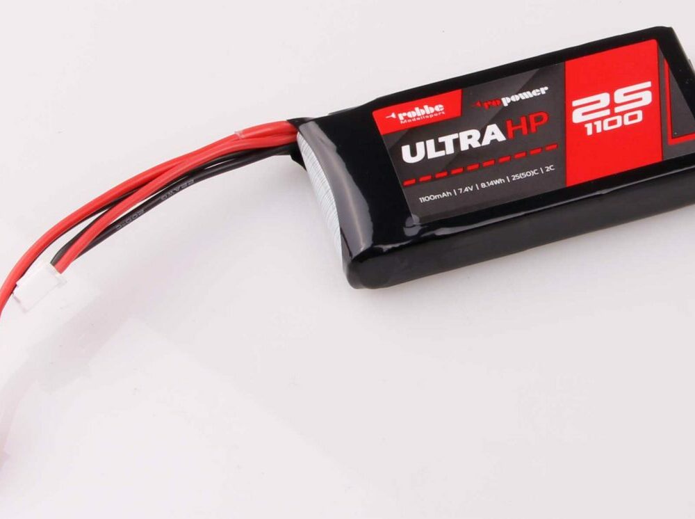 Robbe Modellsport RO-POWER ULTRA HP 1100MAH 7,4 VOLT 2S 25(50)C LIPO AKKU, BEC STECKER | # 7402