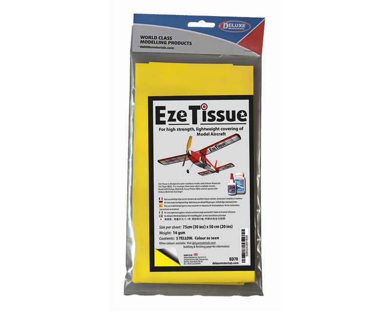 EZE Tissue Bespannpapier gelb  (5 Bogen) | # 44143