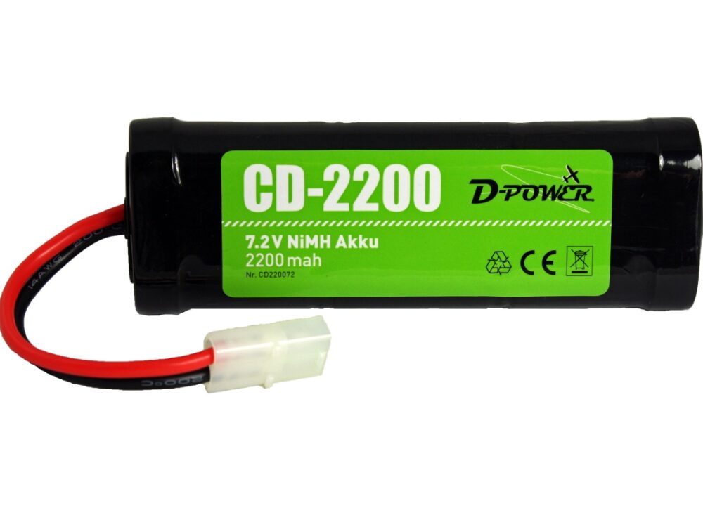 D-Power CD-2200 7.2V NiMH Akku mit Tamiya-Stecker | # CD220072