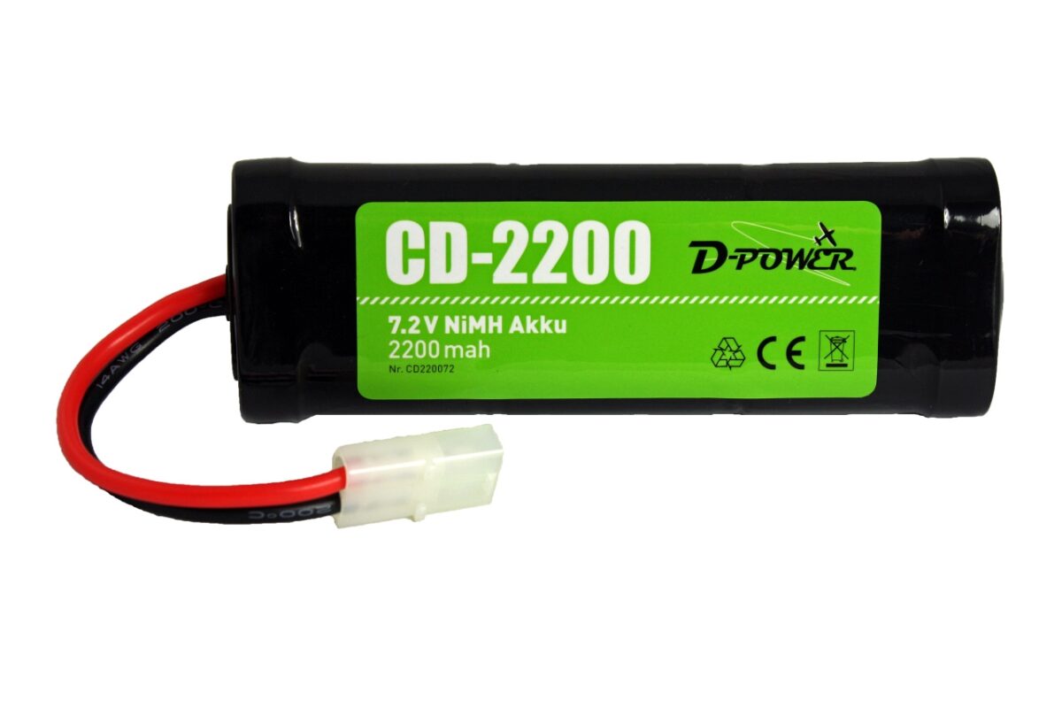 D-Power CD-2200 7.2V NiMH Akku mit Tamiya-Stecker | # CD220072