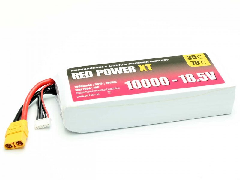 RED POWER LiPo Akku RED POWER XT 10000 – 18,5V | # 15452