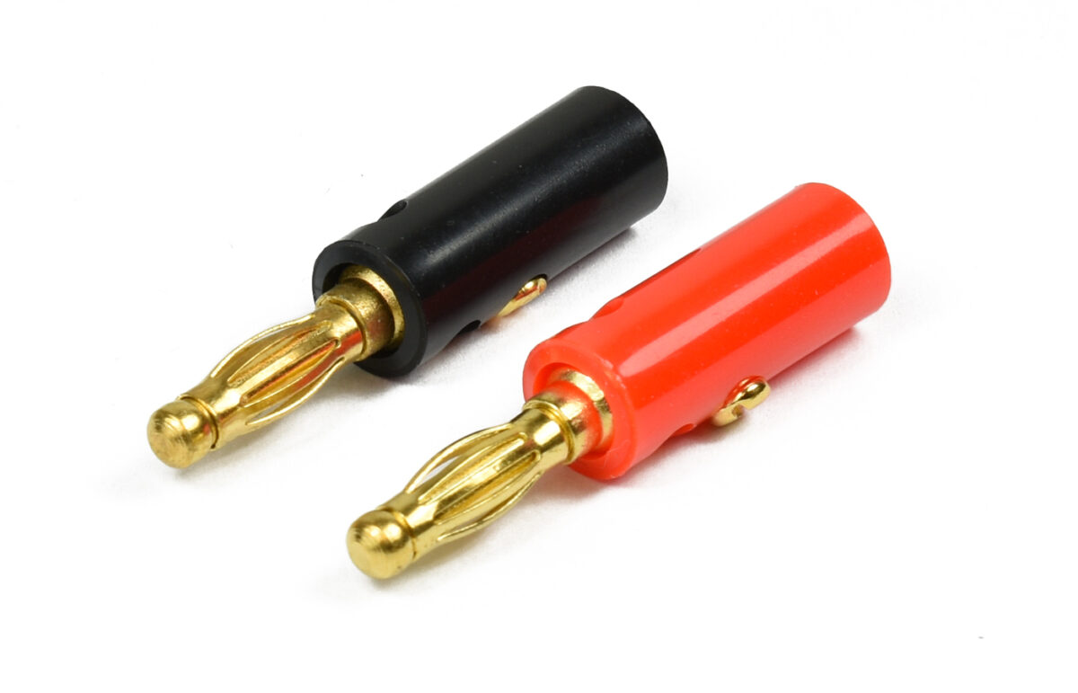 Bananenstecker rot/schwarz mit 4mm Goldkontaksteckern | # MD11200