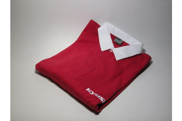 Rugby Shirt rot weisser Kragen Kyosho (L) | # G-PRRM08-L